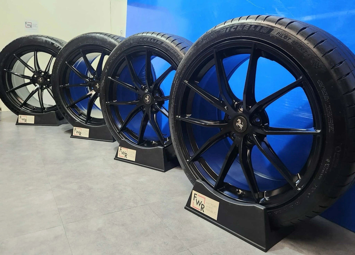 20” FERRARI 812 SUPERFAST F12 TDF SF90 RIMS WHEELS FACTORY OEM Satin Black