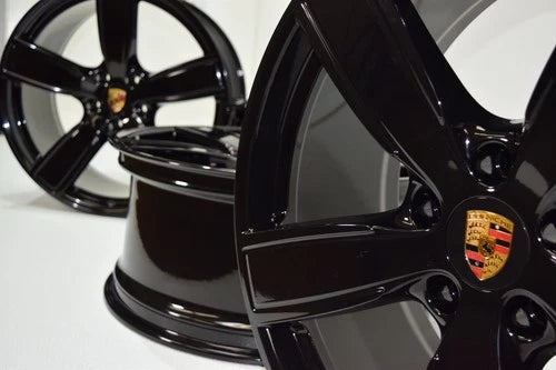 22” PORSCHE CAYENNE 9Y0 BLACK SPORT CLASSIC Factory OEM WHEELS RIMS Original