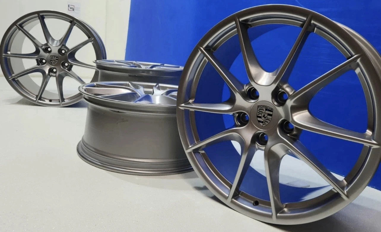 20” Porsche 911 991.1 Carrera 4 4S GTS Factory OEM Wheels Rims Wide Body Silver