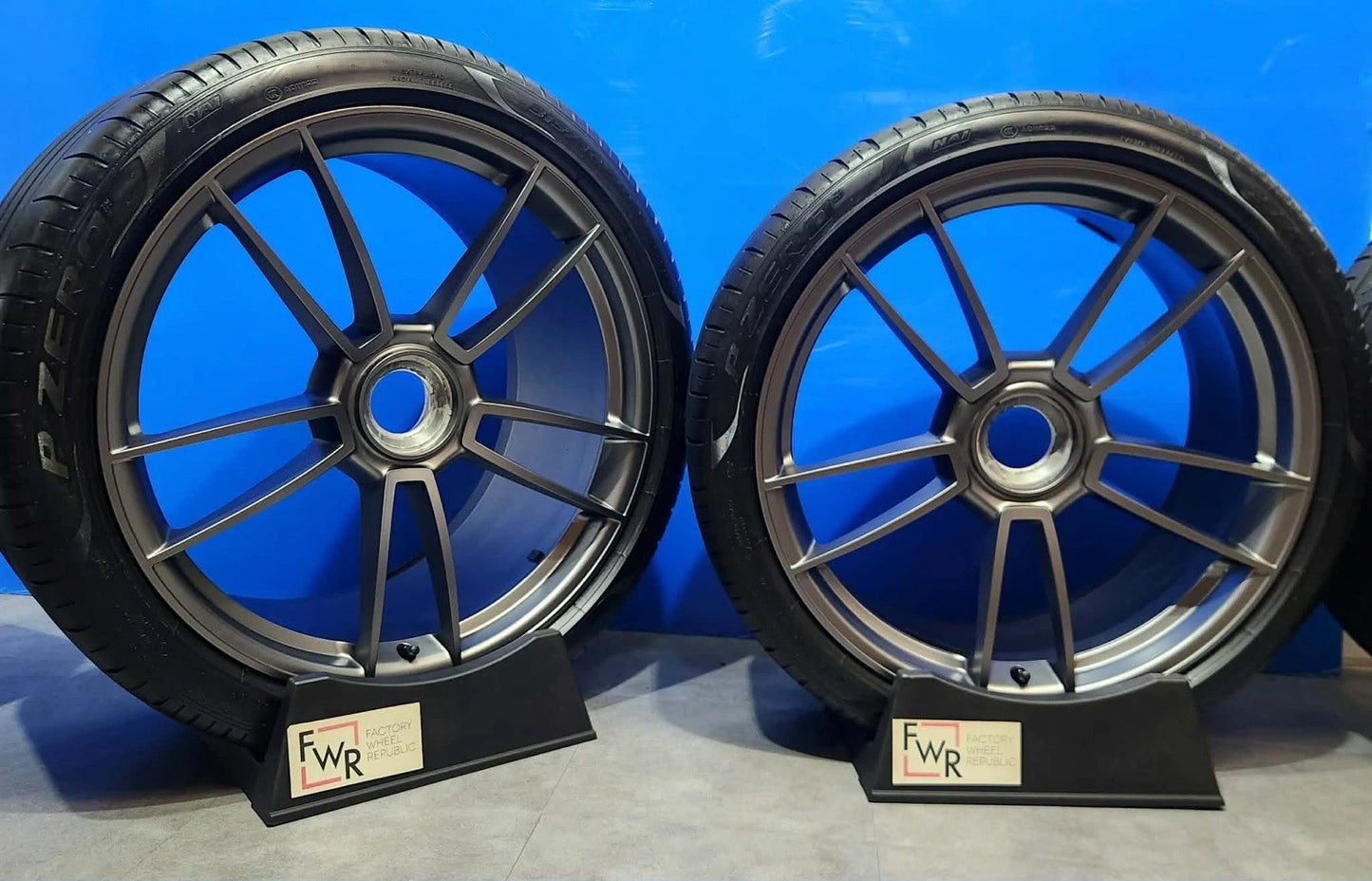 PORSCHE 992 20"/21'' Center Lock Turbo Gray Wheels Rims Tires Factory OEM