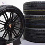 20" Porsche Boxster Cayman GTS 981 981C Black Factory OEM Wheels and tires