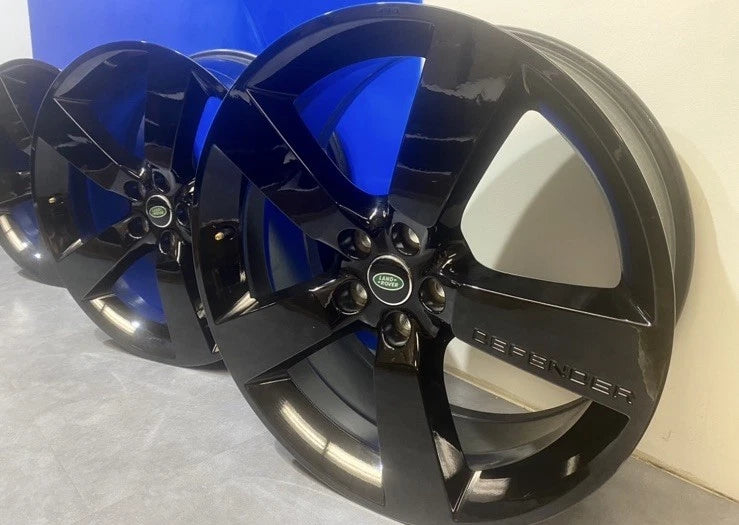 22" Land Rover Defender Factory OEM Rims Wheels Authentic Gloss Black Set Of 5
