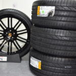 21" Porsche Macan 21-inch Turbo III Factory OEM Authentic SATIN Black wheels and tires
