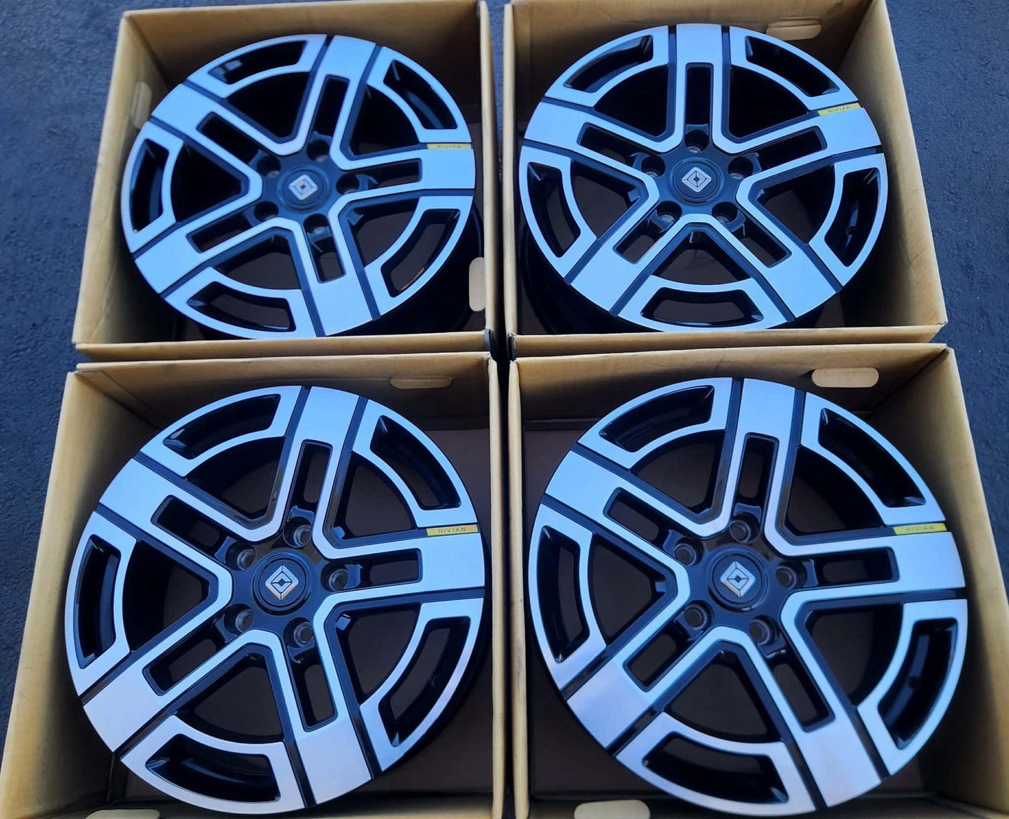 20" Rivian R1T R1S Factory OEM wheels rims satin black 2023 2024 2025 2026