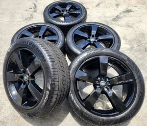 22" Land Rover Defender Factory OEM Rims Wheels Authentic Gloss Black Set Of 5