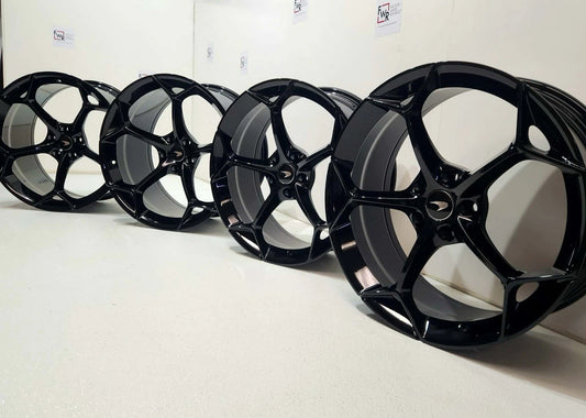 19” 20” McLaren 600LT Factory OEM Wheels Rims Gloss Black 600 LT 🔥🔥🔥🔥