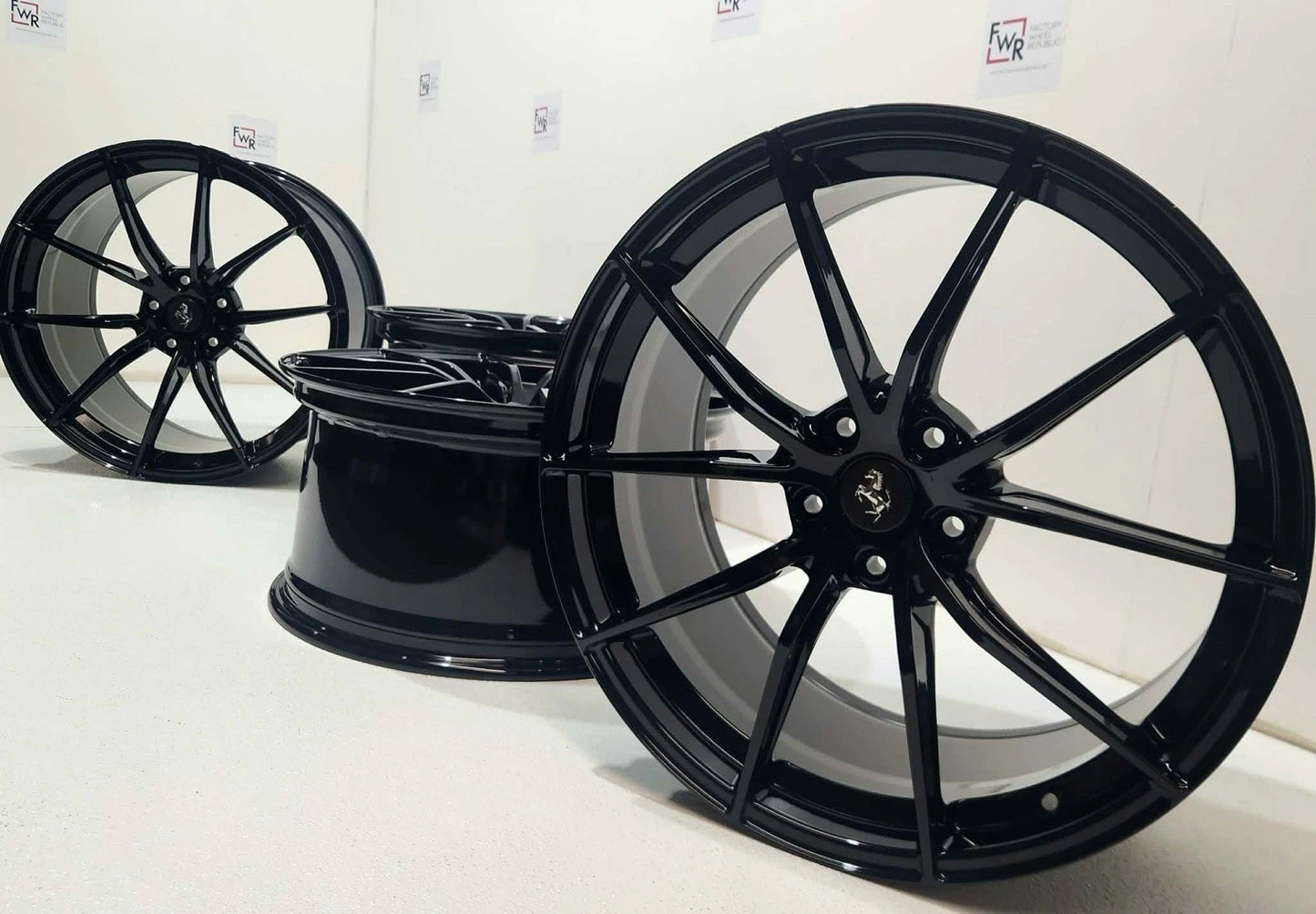 20” FERRARI 812 SUPERFAST F12 TDF SF90 RIMS WHEELS FACTORY OEM GLOSS Black
