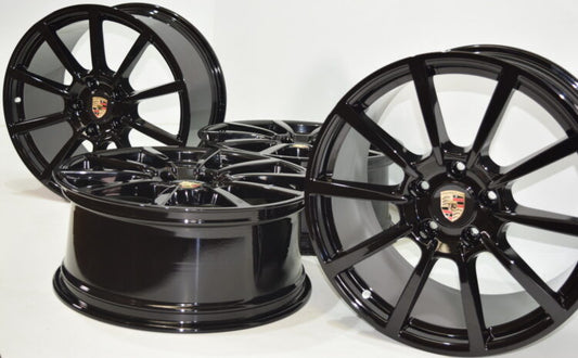20" Porsche 911 Carerra Wheels rims Factory OEM 20 Carrera Classic II narrow body gloss black