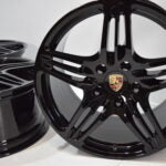 19" Porsche 911 997 Turbo Factory OEM genuine black wheels rims