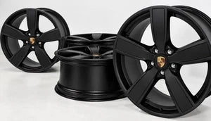 22” PORSCHE CAYENNE 9Y0 SATIN BLACK SPORT CLASSIC Factory OEM WHEELS RIMS