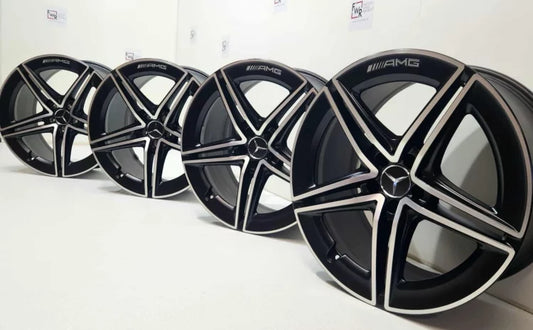 20" MERCEDES E63S E63 E43 AMG Factory OEM Original Rims Wheels Black and Machined
