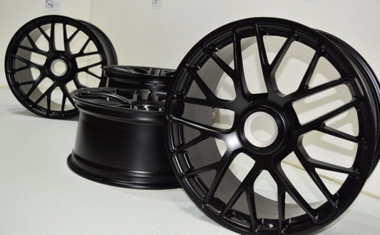 20" Porsche 911 991 Turbo S Factory OEM Center Lock Rims GTS Satin Black