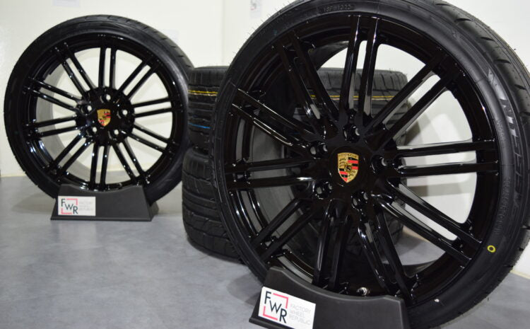 20" Porsche Boxster Cayman GTS 981 981C Black Factory OEM Wheels and  tires