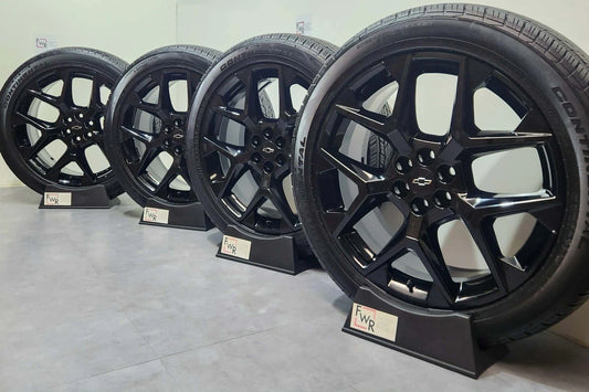 22" CHEVY TRAVERSE ENCLAVE BLAZER WHEELS RIMS TIRES Factory OEM Black 95938