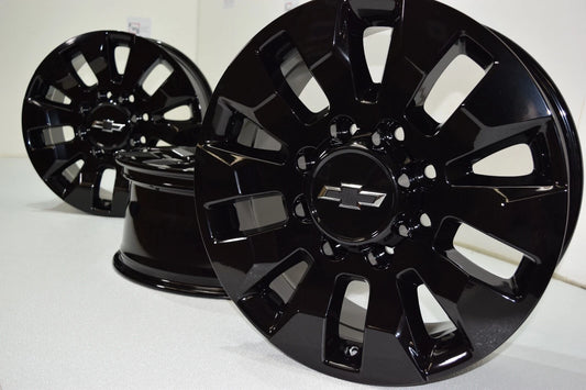 Share 20" CHEVY Silverado 2500 HD 3500 OEM FACTORY WHEELS RIMS 2022 2023 24 Black GMC