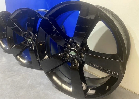 22" Land Rover Defender Factory OEM Rims Wheels Authentic Gloss Black Set Of 5
