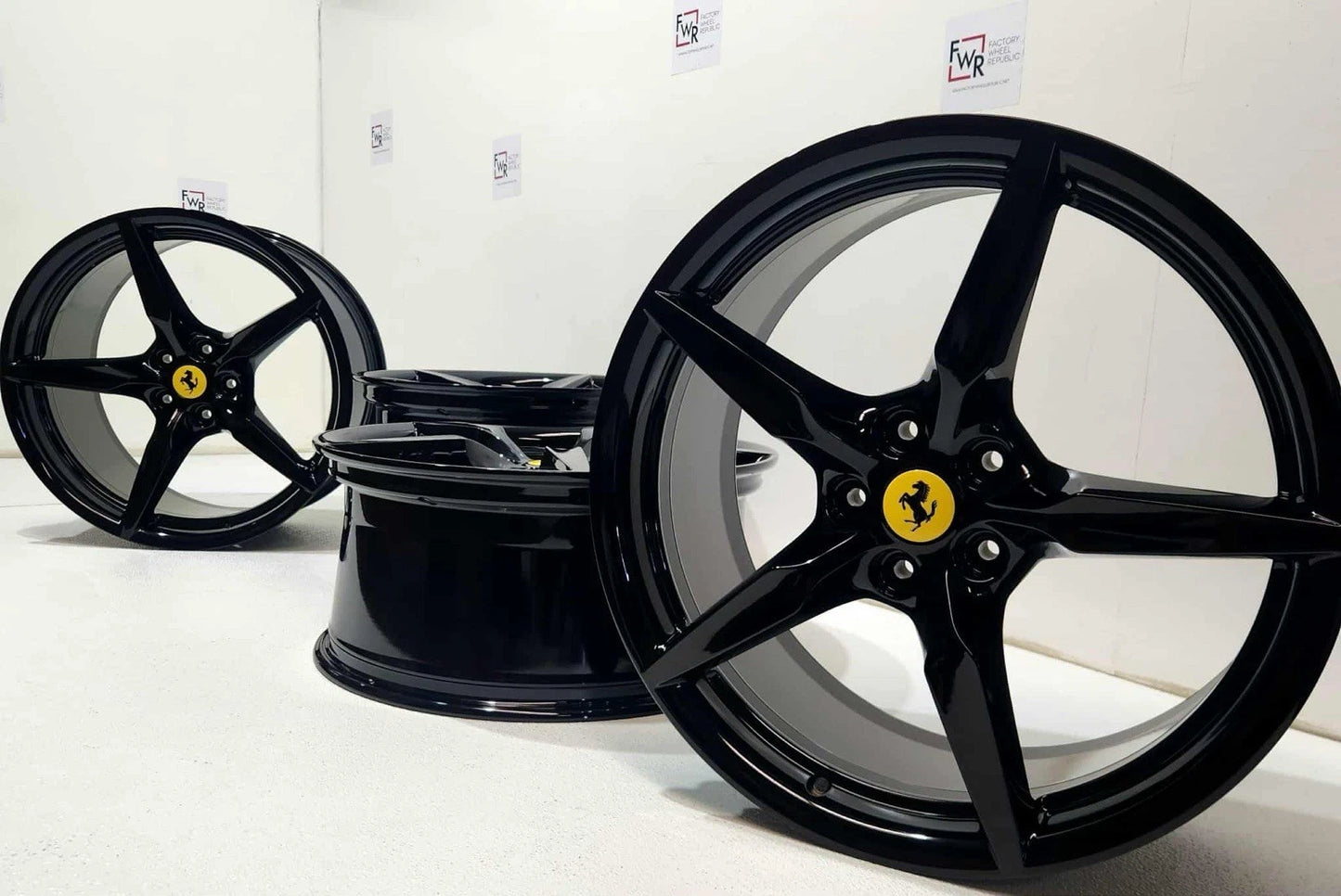 20” Ferrari F8 488 Black Wheels Tributo Genuine Original Factory OEM GTB 458