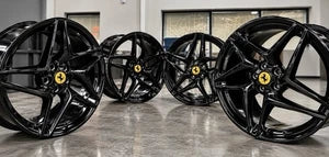 20 FERRARI F8 TRIBUTO Factory OEM STOCK Gloss Black GENUINE RIMS WHEELS 861242