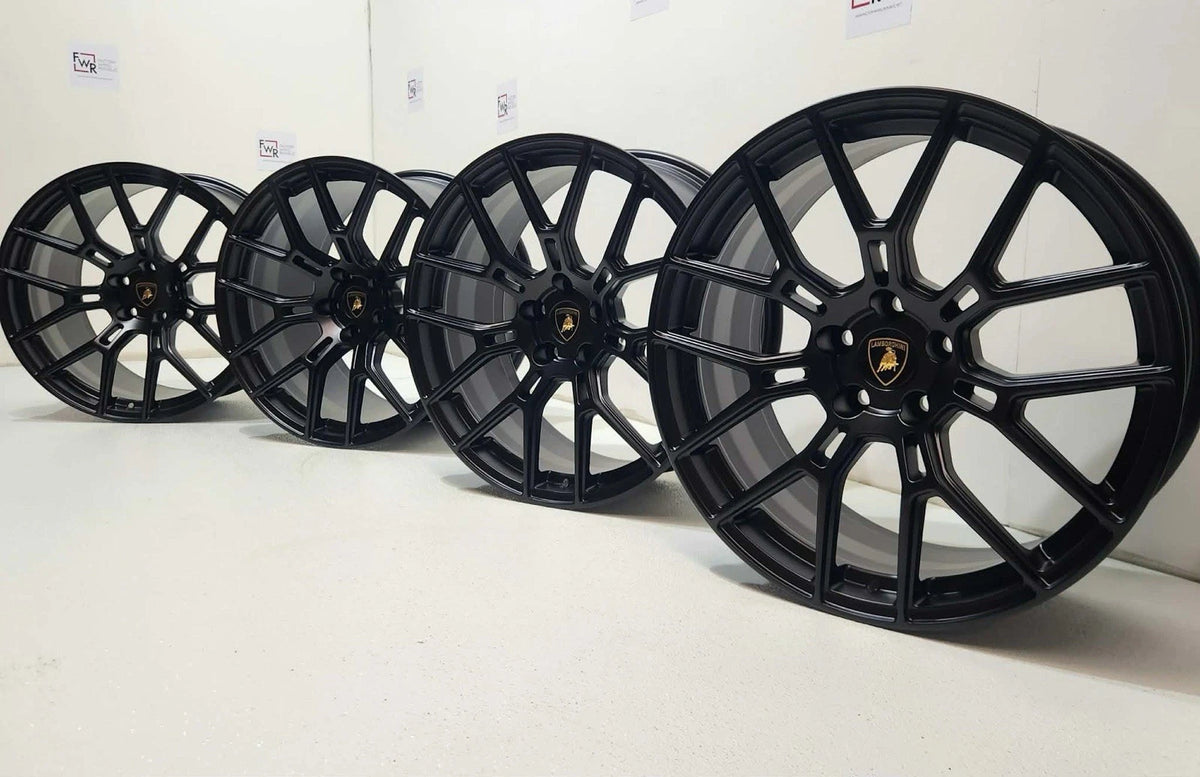 19” Lamborghini Huracan Sterrato Original Wheels Rims Factory OEM Satin Black
