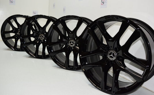 21" Mercedes G63 G550 AMG G Wagon Factory OEM wheels rims GLOSS Black 2020 2021 2022 2023 2024 2025