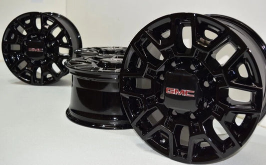18" GMC Sierra 2500 3500 HD AT4X AT4 X FACTORY OEM BLACK Wheels Rims 2024 2025
