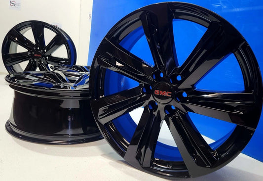 24” GMC Sierra Yukon 1500 GM Factory OEM Wheels Rims 84949596 Gloss Black