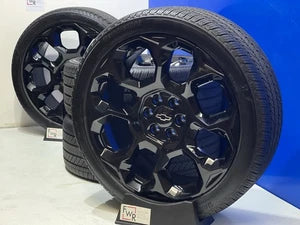 24” Chevy Tahoe Suburban Factory OEM Black Wheels Tires Rims RST GMC Yukon 1500