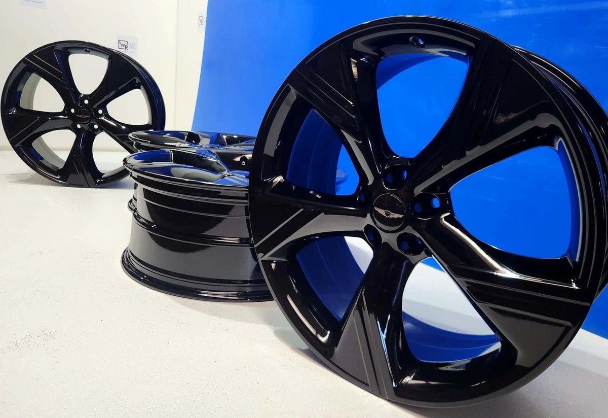 R22 5 Rims 22” GENESIS GV80 WHEELS Black RIMS ORIGINAL FACTORY OEM R22 9.5J ET47 ...