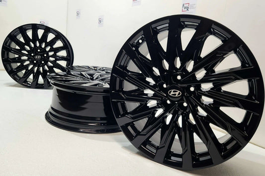 21" HYUNDAI SANTA FE TELLURIDE gloss black WHEELS RIMS PALISADE Factory OEM 20