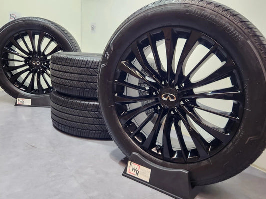 22” Black Infiniti QX80 QX56 Factory OEM Rims wheels Tires 2022 2023 2024 62790