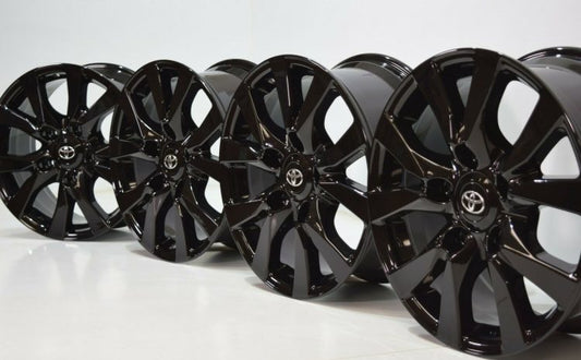 18" Toyota Land Cruiser Landcruiser LC200 BLACK Factory OEM ORIGINAL WHEELS RIMS 75195