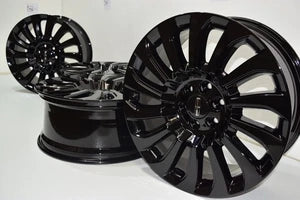 22" Lincoln Navigator BLACK FACTORY OEM rims wheels 10499 95383 Black Label