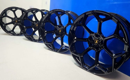 23" Lamborghini URUS BLACK FACTORY OEM GENUINE PERFORMANTE RIMS WHEELS PELOPE