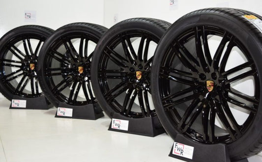 21" Porsche Macan 21-inch Turbo III Factory OEM Authentic Black wheels and tires