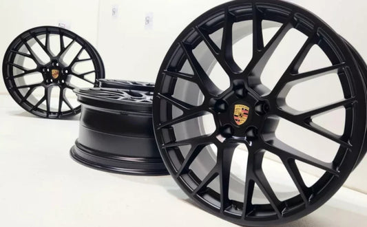 20" PORSCHE MACAN RS FACTORY OEM ORIGINAL SPYDER BBS WHEELS RIMS SATIN BLACK GTS 20