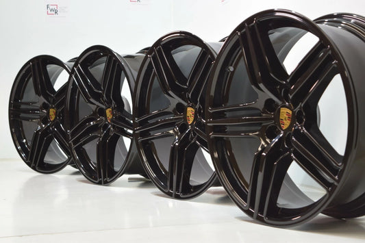 19” Porsche Macan Factory OEM Wheels Rims Black Original Set Fits All Years