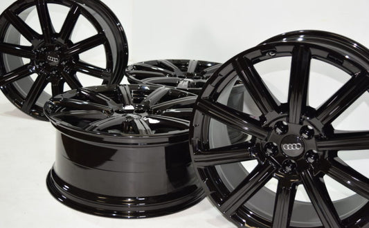20" AUDI Q7 S5 A5 S4 A4 FACTORY OEM ORIGINAL WHEELS BLACK 2015.5-2026