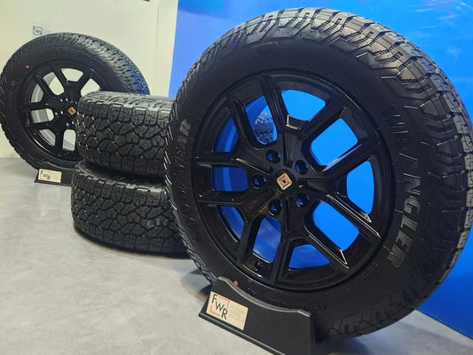20″ RIVIAN R1T R1S Factory OEM WHEELS and TIRES RIMS GLOSS BLACK ADVENTURE ✅✅✅
