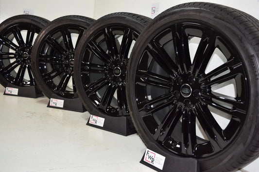 23” Range Rover 2022*+ L460 Crescendo black Original Factory OEM Wheels & Tires