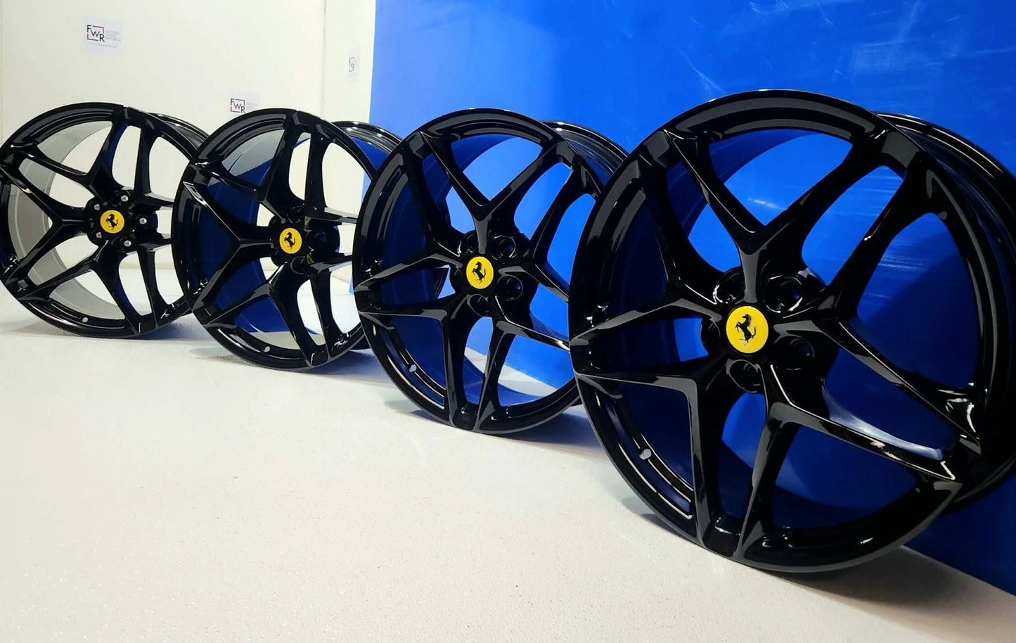 20” Ferrari ROMA Factory OEM Original Wheels Rims Black 866485 866487