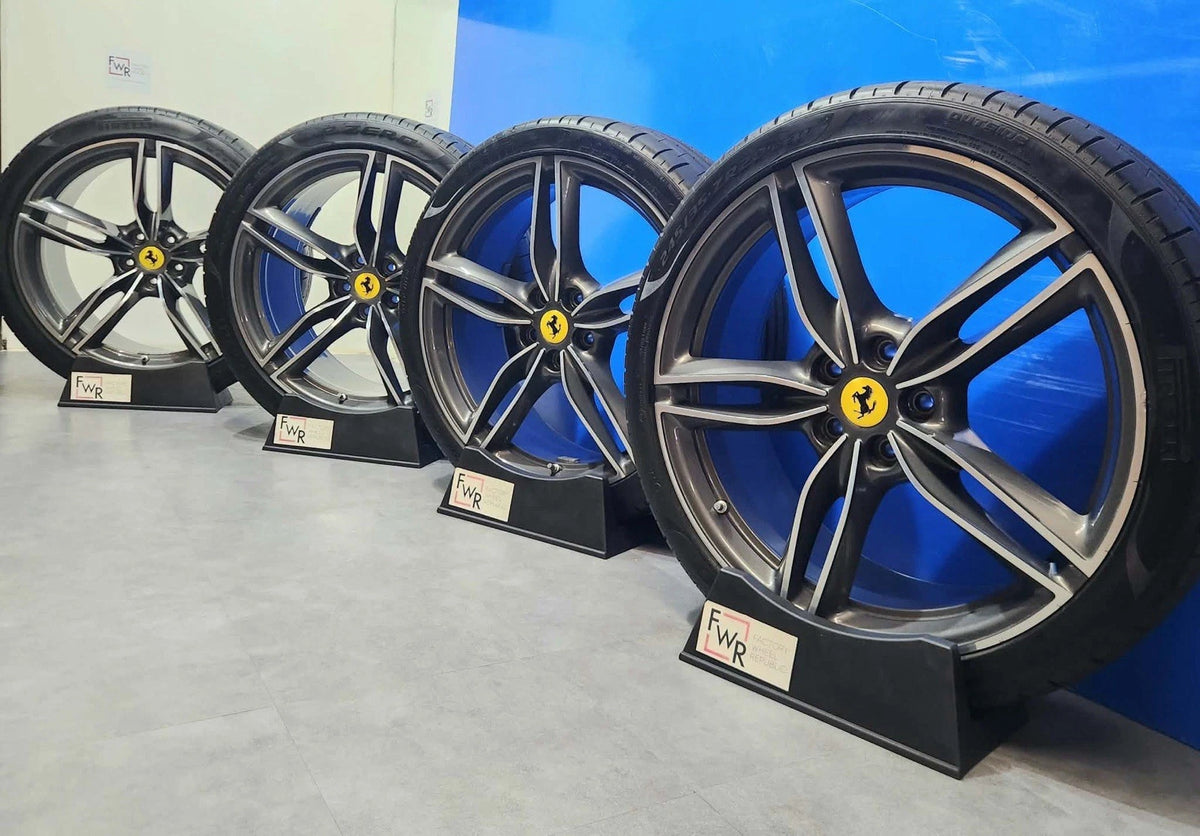 20” Ferrari Roma Original Factory OEM Diamond Cut Wheels And Tires 881326 881327