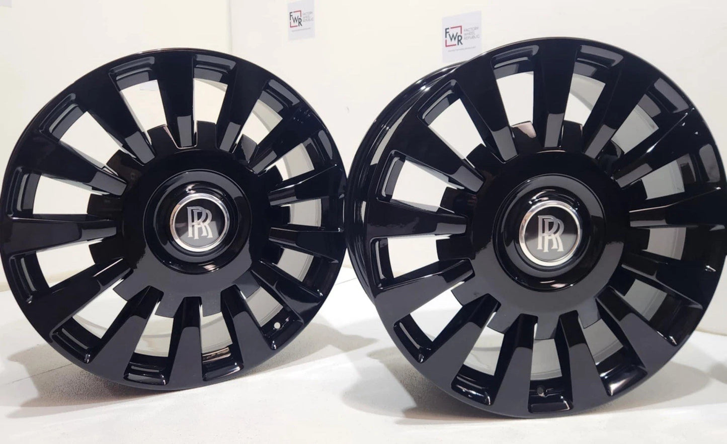 22” ROLLS ROYCE PHANTOM 8 WHEELS Rims Factory OEM Forged Set Gloss Black