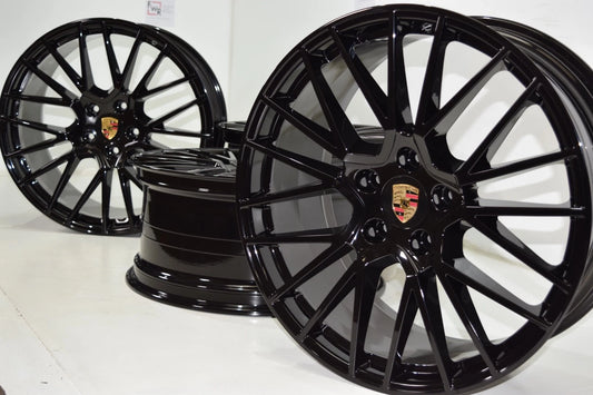 21" Porsche Cayenne GTS OEM RS Spyder Original Factory Stock Wheels Rims Black