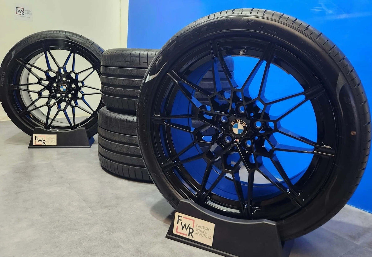 19" 20" BMW M3 M4 Comp 826M Black Factory OEM Original Wheels Rims And Tires