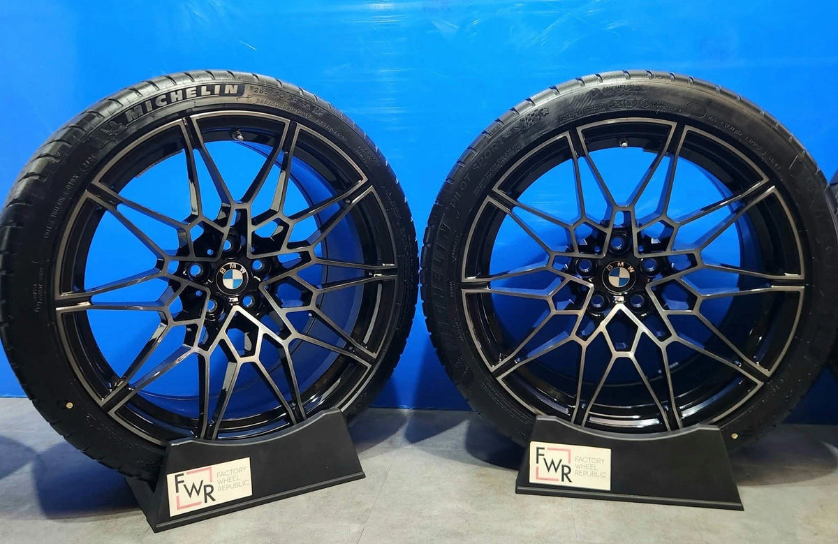 19" 20" BMW M3 M4 Comp 826M Black Machine Factory OEM Original Wheels Rims Tires