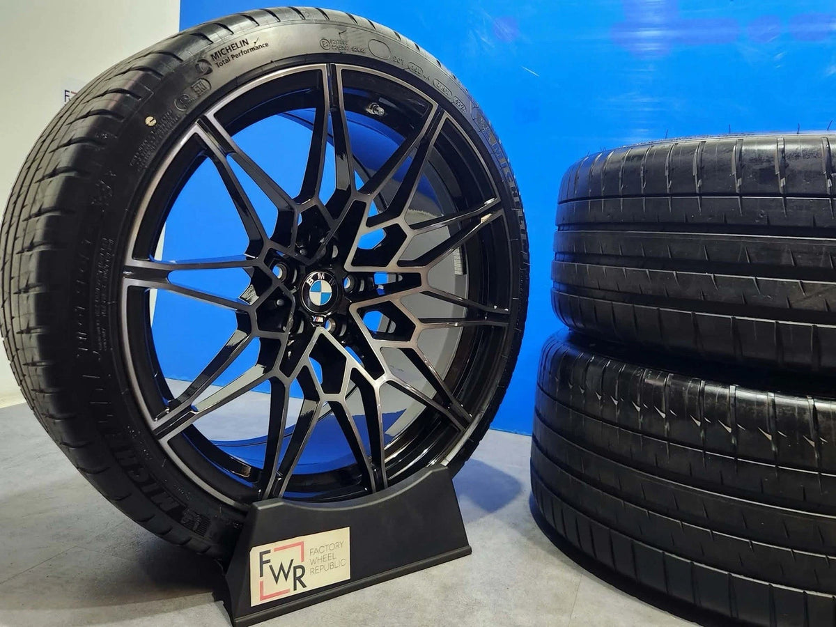 19" 20" BMW M3 M4 Comp 826M Black Machine Factory OEM Original Wheels Rims Tires