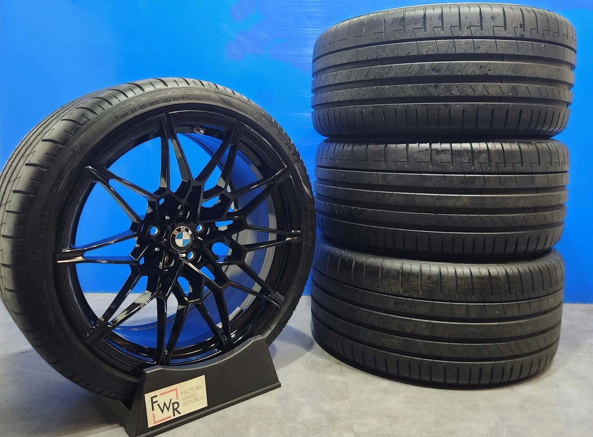 19" 20" BMW M3 M4 Comp 826M Black Factory OEM Original Wheels Rims And Tires