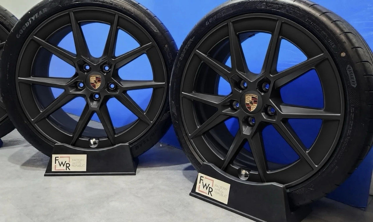 20" 21" Porsche 992 992.2 II Factory OEM Carrera S GTS C2 C4 Wheels Satin Black
