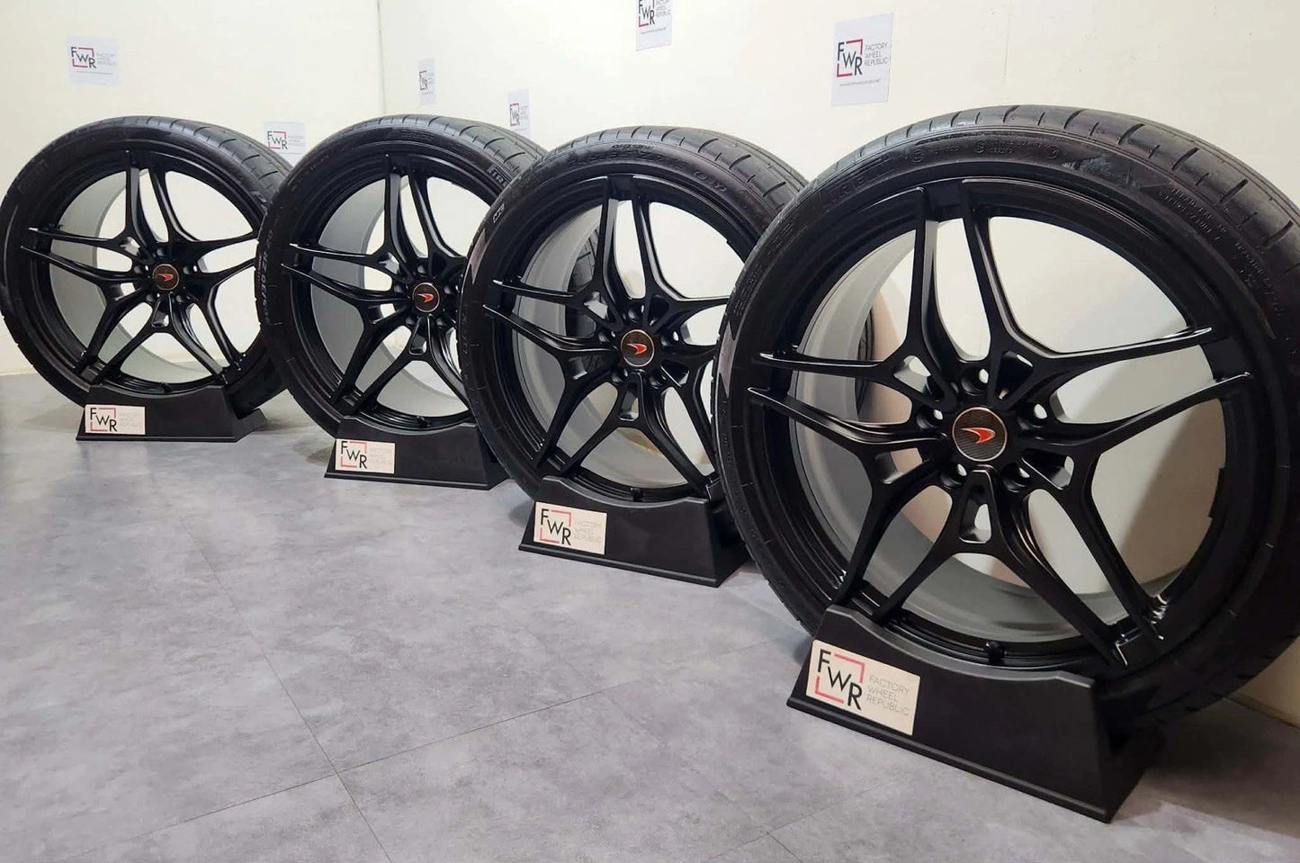 19” 20” Mclaren 720 S 720S Satin Black Factory OEM Wheels Rims Tires