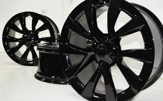 20" Tesla X Plaid Wheels rims 2022 2023 2024 2025 2026  Factory OEM GLOSS BLACK New Style Model X